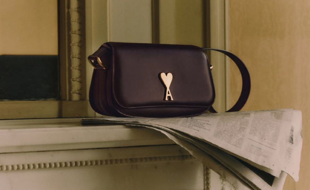 LサイズAMI PARIS AMI Paris Lunch Box Leather Bag | Neutrals | FARFETCH