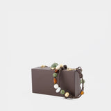 The Backgammon Clutch - Cult Gaia - Leather - Brown