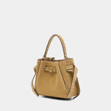Romy Pick Stitch Mini Purse - Tory Burch - Leather - Beige