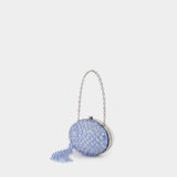 Oval Crystal Chain Clutch Bag - SELF PORTRAIT - Synthetic - Purple
