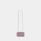 Crystal Clutch - SELF PORTRAIT - Shearling - Pink