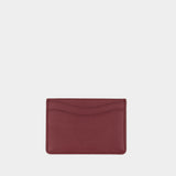 Bou Card Holder - Ganni - Synthetic - Burgundy
