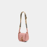 Ll Mini B Clip Messenger Crossbody - Burberry - Leather - Pink