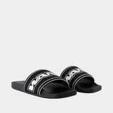 Aw Webbing Pool Slides - Alexander Wang - Polyester - Black