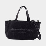 Punch Small Tote Bag - Alexander Wang - Cotton - Dark Grey