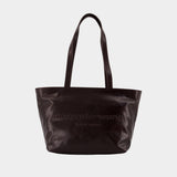 Punch Medium Tote Bag - Alexander Wang - Leather - Brown