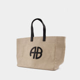 Rio Medium Shopper Bag - ANINE BING - Linen - Brown