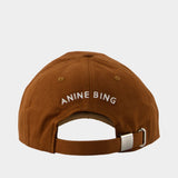 Jeremy Baseball Cap - ANINE BING - Cotton - Brown