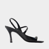 Iva Smooth Sandals - ANINE BING - Leather - Black