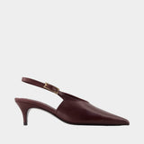 Nelly Buckle Pumps - ANINE BING - Leather - Burgundy