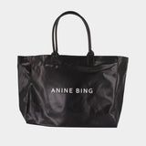 Leo Shopper Bag - ANINE BING - Cotton - Black