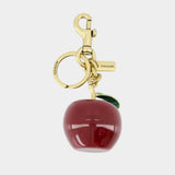 Small Apple Keychain - Coach - Metal - Red