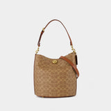 Willow Soft Bucket Bag - Coach - Canvas - Brown