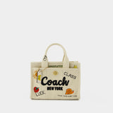 Sketch Print Cargo 20 Tote Bag - Coach - Cotton - Neutral