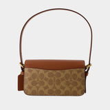 Signature Zoe Shoulder Bag - Coach - Canvas - Brown