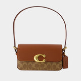 Signature Zoe Shoulder Bag - Coach - Canvas - Brown