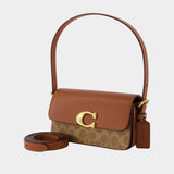 Signature Zoe Shoulder Bag - Coach - Canvas - Brown