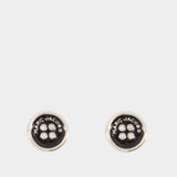 Button Stud Earrings - Marc Jacobs - Metal - Silver