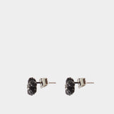 Daisy Enamel Micro Earrings - Marc Jacobs - Metal - Black