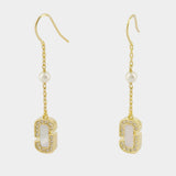 Mop Drop Earrings - Marc Jacobs - Metal - Gold