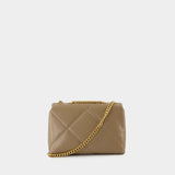 Kira Diamond Small Convertible Bag - Tory Burch - Leather - Beige