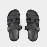 Ines Sport Sandals - Tory Burch - Leather - Black
