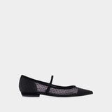Double T Buckle Ballerinas - Tory Burch - Synthetic - Black