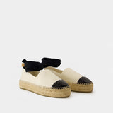 Cap Toe Espadrilles - Tory Burch - Leather - White