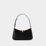 Eleanor Slim Shoulder Bag - Tory Burch - Leather - Black