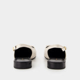 Cap Toe Sandals - Tory Burch - Leather - White