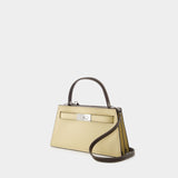 Petite Lee Radziwill Handbag - Tory Burch - Leather - Beige