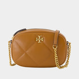 Kira Diamond Camera Crossbody - Tory Burch - Leather - Brown