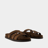 Ines Sport Sandals - Tory Burch - Leather - Brown