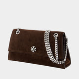 Turnlock Shoulder Bag - Tory Burch - Leather - Brown