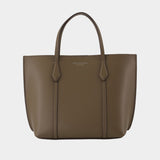Perry Small Shopper Bag - Tory Burch - Leather - Khaki