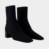 Stretch Ankle Boots - Tory Burch - Nylon - Black