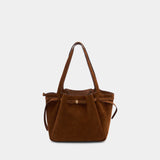 Romy Shopper Bag - Tory Burch - Leather - Brown