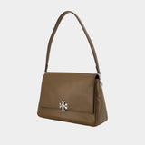 Charlie Shoulder Bag - Tory Burch - Leather - Brown