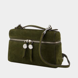 Romy Slim Top Handle Purse - Tory Burch - Leather - Green