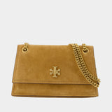 Kira Turnlock Mini Shoulder Bag - Tory Burch - Leather - Khaki