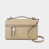 Romy Slim Top Handle Purse - Tory Burch - Leather - Beige