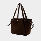 Romy Shopper Bag - Tory Burch - Leather - Brown