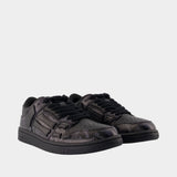 Printed Python Skel Top Low Sneakers - Amiri - Leather - Black