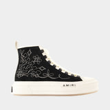 Western Ma Court Hi Sneakers - Amiri - Leather - Black