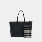 Ll Medium Reversible Shopper Bag - Burberry - Leather - Black
