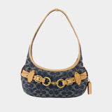 Ergo 26 Signature Belted Shoulder Bag – Coach – Denim – Blue