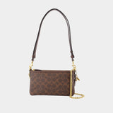 Audrey With Charms Shoulder Bag - Coach - Canvas - Brown
