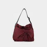 Angular Shoulder Bag - YOHJI YAMAMOTO - Nylon - Burgundy