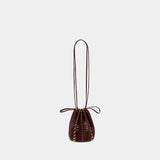 Shoulder Bag - Rabanne - Leather - Burgundy