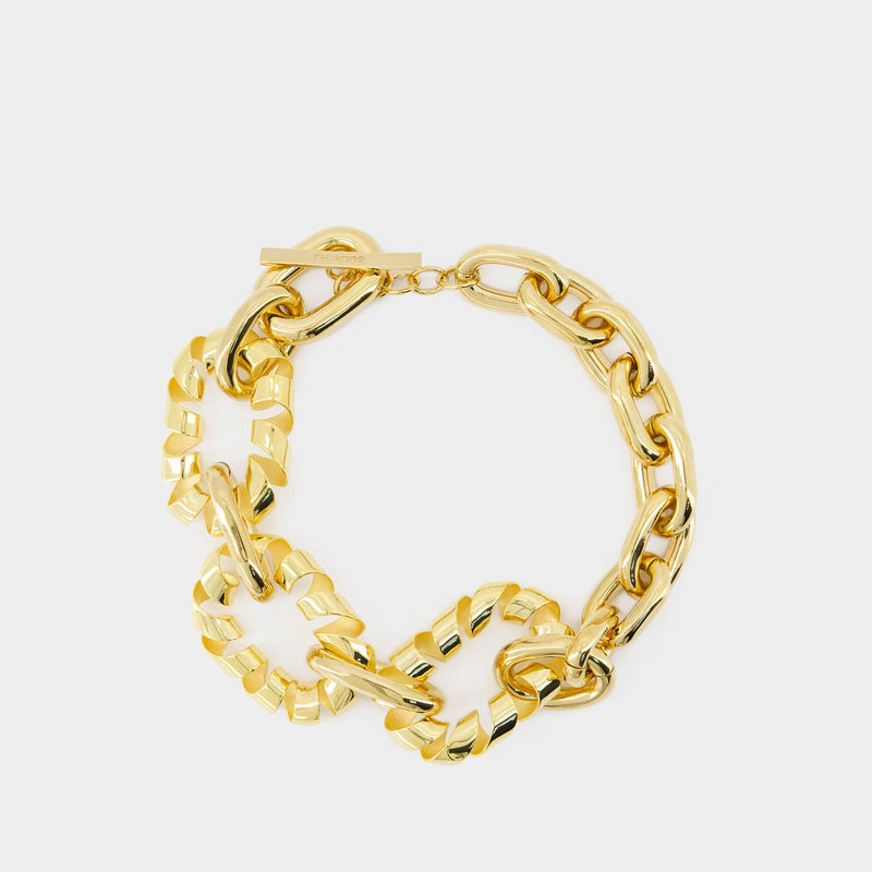 XL Link Twist Necklace - Rabanne - Metal - Gold